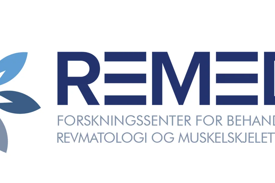 REMEDY-senter. Forskningssenter for behandling innen revmatologi og muskelskjelettsykdommer. Logo.